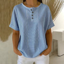 (Compre 1 Leve 2) Blusa Elora Com Listras Delicadas e Botões Frontais
