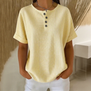 (Compre 1 Leve 2) Blusa Elora Com Listras Delicadas e Botões Frontais