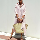 Vestido Marielle™ Com Listras Verticais e Caimento Fluido